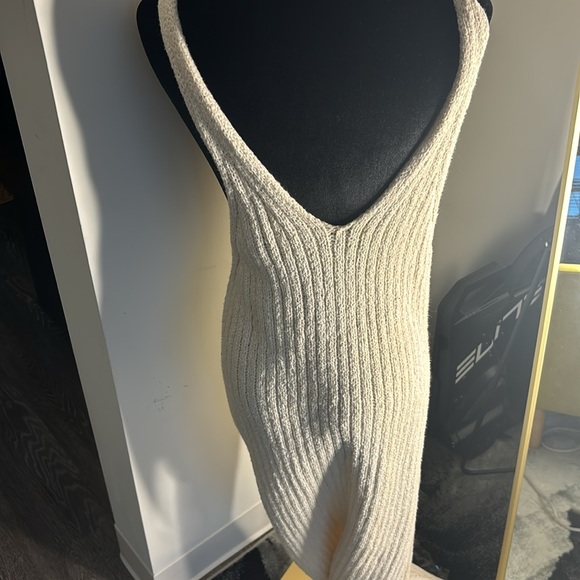 Free People Cream Sweater Dress Size L - Picture 6 of 10